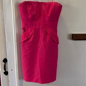 J Crew Pink Mini Strapless Dress